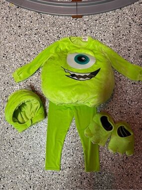 Kids Lime Green One-Eyed Monster Costume - Plush Set